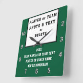 High School Senior Night Gift Ideeën met FOTO Vierkante Klok (Hoek)