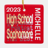 High School Sophomore Extraordinaire CUSTOM Keramisch Ornament (Voorkant)