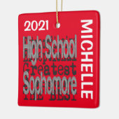 High School Sophomore Extraordinaire CUSTOM Keramisch Ornament (Links)