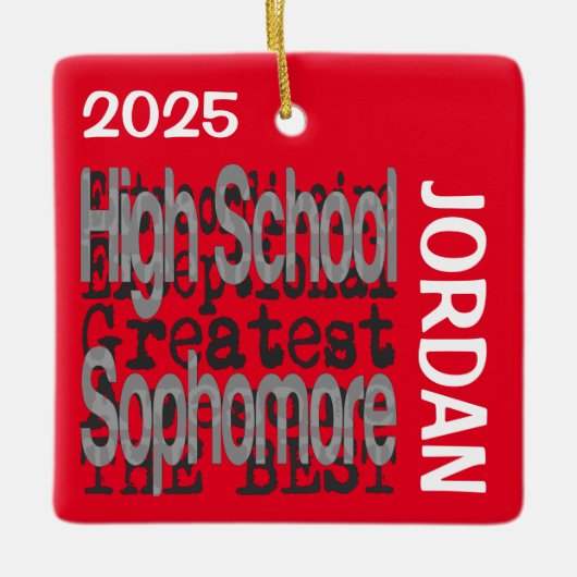 High School Sophomore Extraordinaire CUSTOM Keramisch Ornament (Voorkant)