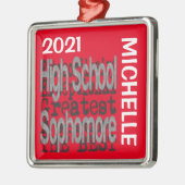 High School Sophomore Extraordinaire CUSTOM Metalen Ornament (Links)
