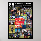 High School Sports Senior 13 Photo Collage Afstude Poster (Voorkant)
