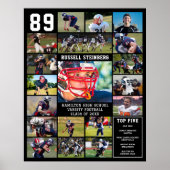 High School Sports Senior 19 Fotocollage Top 5 Poster (Voorkant)