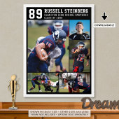 High School Sports Senior 5 Photo Collage Afstudee Poster