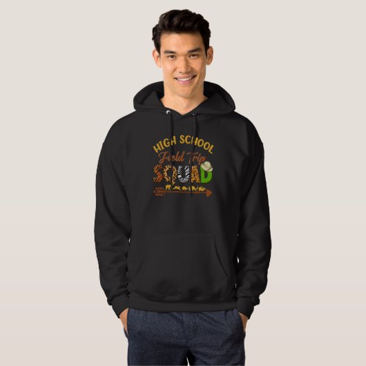 High School Students School Zoo Field Trip Squad M Hoodie (Voorkant volledig)