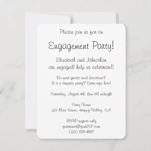  High School Sweethearts Engagement Party Kaart (Achterkant)