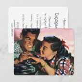 High School Sweethearts Engagement Party Kaart (Voorkant / Achterkant)