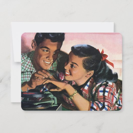 High School Sweethearts Engagement Party Kaart (Voorkant)