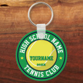 High School Tennis Club - Aangepaste kleurensport Sleutelhanger (Voorkant)