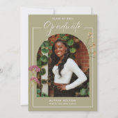 High School Wildbloemen Fotoafstudeerfeest Kaart (Voorkant)