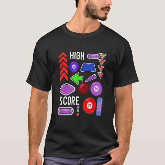 High Score Pinball T-shirt (Voorkant)