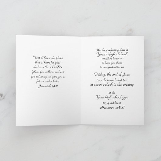 high shool graduation uitnodiging (Binnen)