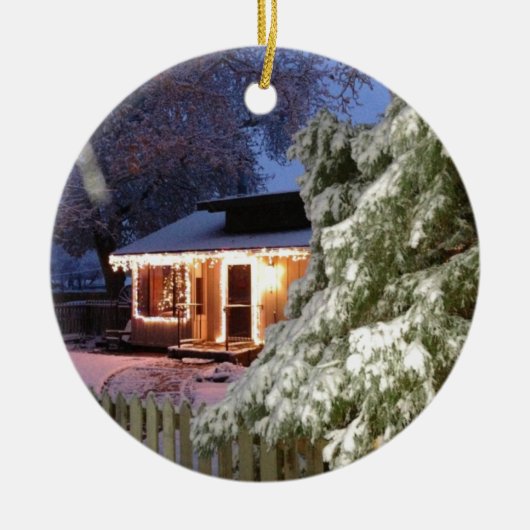 High Sierra Vakantie Keramisch Ornament (Voorkant)
