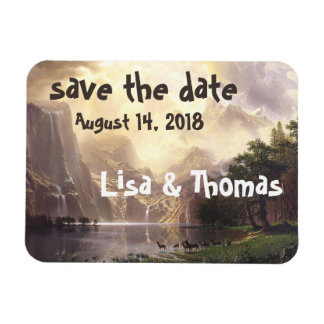 High Sierras Waterfall Vista Datum opslaan Magneet