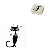 High Society Cat Art Stempel (Gestempeld)