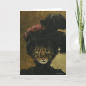 High Society Lady Cat Groeten Kaart (Voorkant)