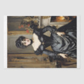 High society vrouw in 1900 met een zwarte jurk tissuepapier (Voorkant)