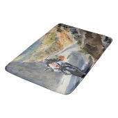 High-Speed avontuur in een levendig berglandschap Badmat (Gekanteld)