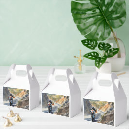 High-Speed avontuur in een levendig berglandschap Bedankdoosjes