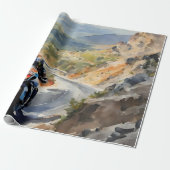 High-Speed avontuur in een levendig berglandschap Cadeaupapier (Uitgerold)