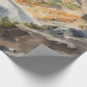 High-Speed avontuur in een levendig berglandschap Cadeaupapier (Hoek)