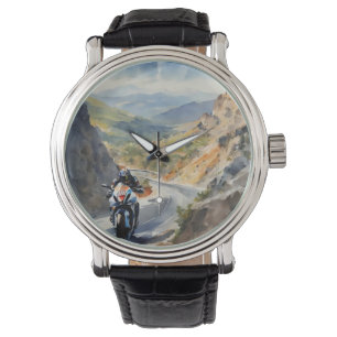High-Speed avontuur in een levendig berglandschap Horloge
