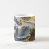 High-Speed avontuur in een levendig berglandschap Koffiemok (Center)