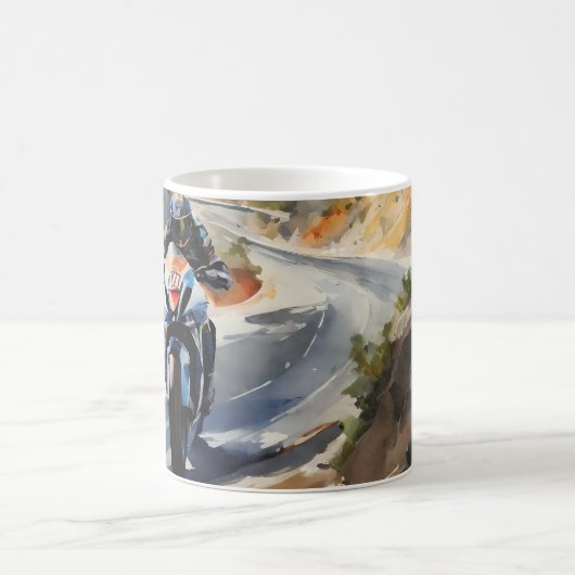 High-Speed avontuur in een levendig berglandschap Koffiemok (Center)