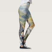 High-Speed avontuur in een levendig berglandschap Leggings (Rechts)
