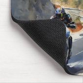 High-Speed avontuur in een levendig berglandschap Muismat (Hoek)