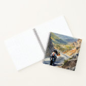 High-Speed avontuur in een levendig berglandschap Notitieboek (Binnen)