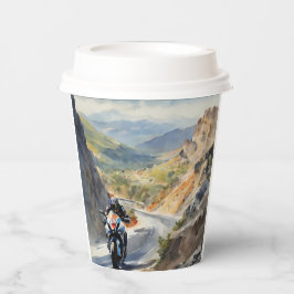 High-Speed avontuur in een levendig berglandschap Papieren Bekers
