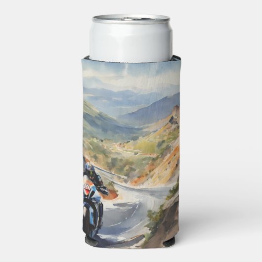 High-Speed avontuur in een levendig berglandschap Seltzer Blikjeskoeler (Seltzer Voorkant)