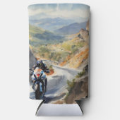 High-Speed avontuur in een levendig berglandschap Seltzer Blikjeskoeler (Voorkant)