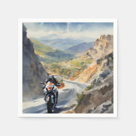 High-Speed avontuur in een levendig berglandschap Servet