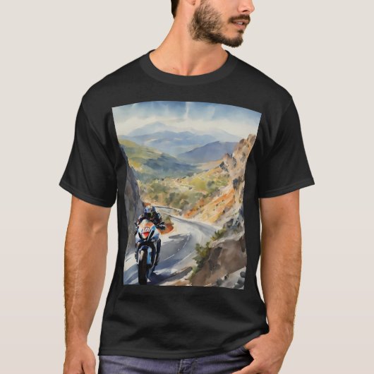 High-Speed avontuur in een levendig berglandschap T-shirt (Voorkant)