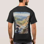 High-Speed avontuur in een levendig berglandschap T-shirt (Achterkant)