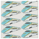 High speed bullet train cartoon illustration stof (Close Up)