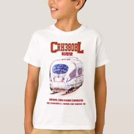 High-Speed CRH380BL China Railway elektrische trei T-shirt