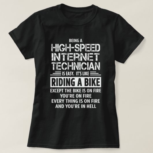 High-Speed Internet Technician T-shirt (Design voorkant)