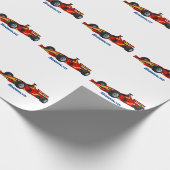 High speed racing cars cartoon illustration cadeaupapier (Hoek)