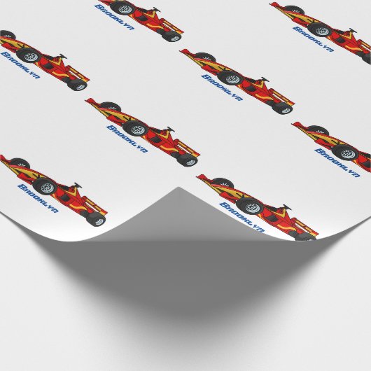 High speed racing cars cartoon illustration cadeaupapier (Hoek)