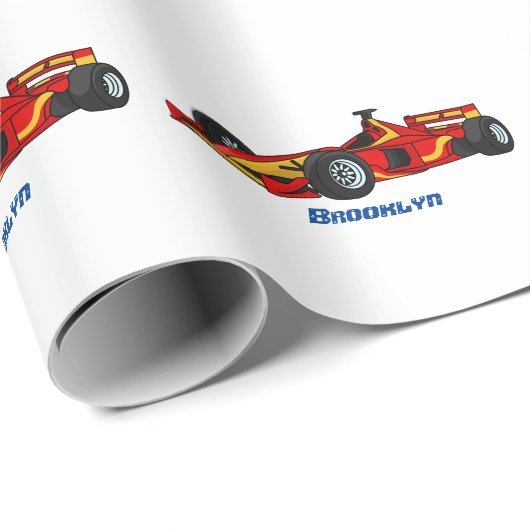 High speed racing cars cartoon illustration cadeaupapier (Rol Hoek)