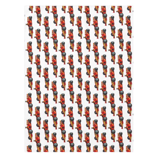 High speed racing cars cartoon illustration tafelkleed (Voorkant)