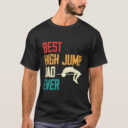 High springen track en veld papa  vader Hi T-shirt (Voorkant)