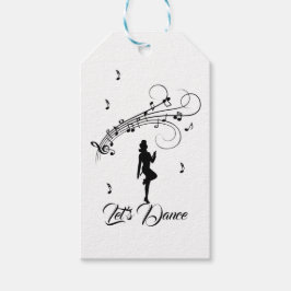 High-step dansen naar de aangepaste muziek cadeaulabel