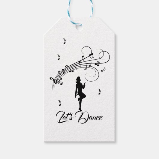 High-step dansen naar de aangepaste muziek cadeaulabel (Voorkant)