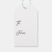 High-step dansen naar de aangepaste muziek cadeaulabel (Achterkant)