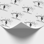 High-step dansen naar de aangepaste muziek cadeaupapier (Hoek)