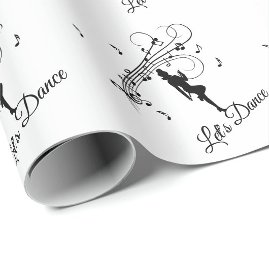 High-step dansen naar de aangepaste muziek cadeaupapier (Rol Hoek)